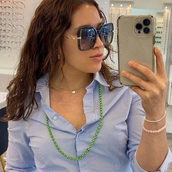 Roberto Cavalli SRC007 0D48 Sunglasses Pink Square Frame, Brown Lenses - Picture 3 of 11